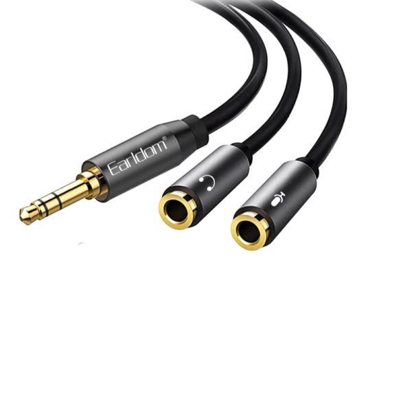 Earldom® 3.5mm Audio Splitter Cable to 2 3.5mm Speakers and Mic