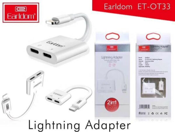 Earldom® Lightnng Audio Converter and Charger- White - Image 2