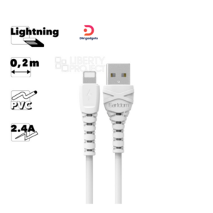 Earldom®EC-132i 20cm 2.4A USB to Lightning Fast Charging Powerbank Cable- Black
