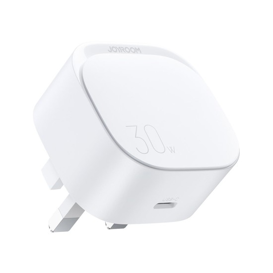 • Joyroom® Small Fast USB Type C PD, QC3.0, AFC, FCP, PPS Charger 30W UK Plug- White