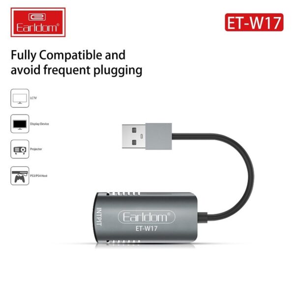 Earldom® 4K HDMI Video Capture Card USB 3.0- Silver - Image 2