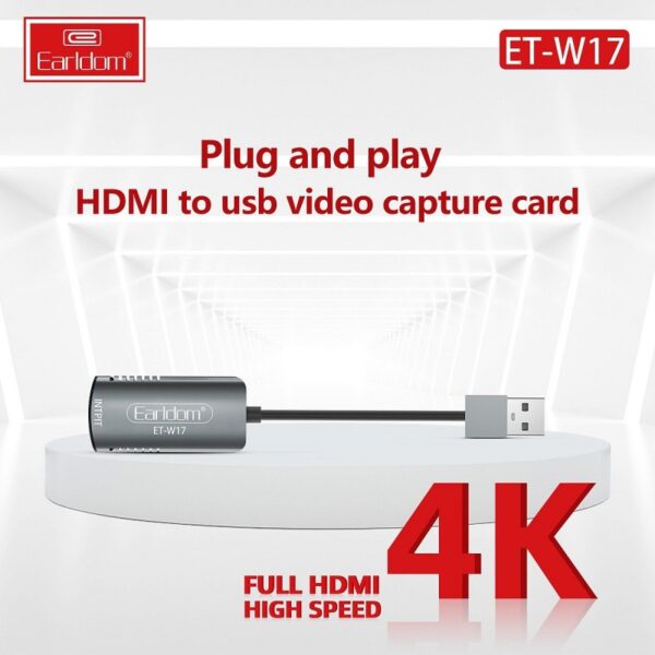 Earldom® 4K HDMI Video Capture Card USB 3.0- Silver - Image 3