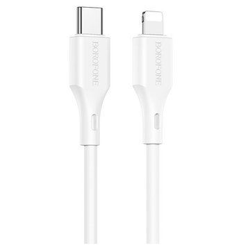 • Borofone® BX49 Cool PD 20W charging data cable USB-C to Lightning 1m- White