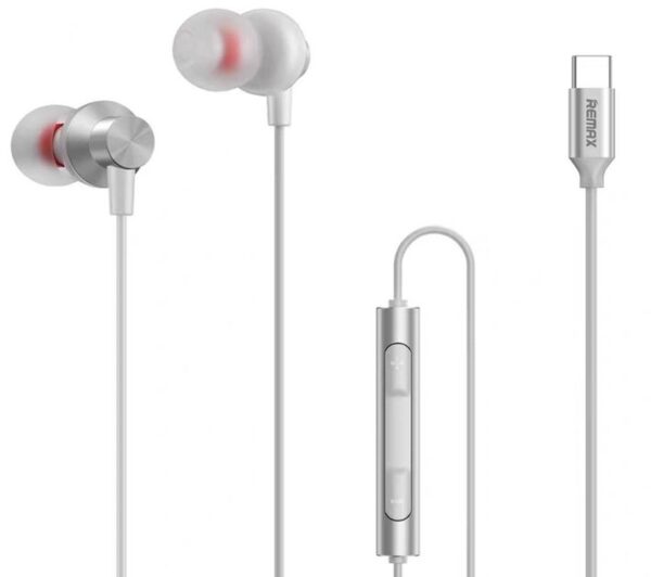 Remax® RM-560 Type-C Metal Wired Earphone- White