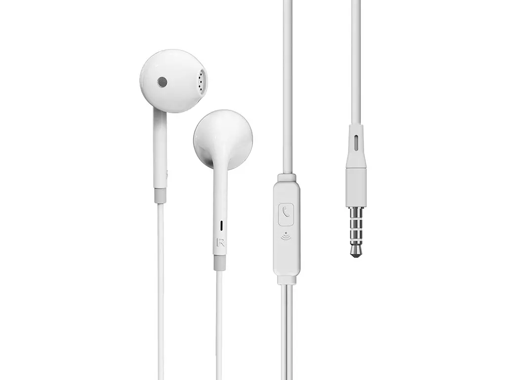 Earldom® ET-E59 Wired Stereo Earphone With Mic 3.5m jack- White
