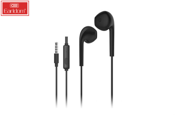 Earldom® ET-E51 Wired Stereo Earphone With Mic 3.5m jack- Black