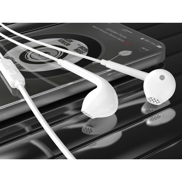 Earldom® ET-E59 Wired Stereo Earphone With Mic 3.5m jack- White - Image 2