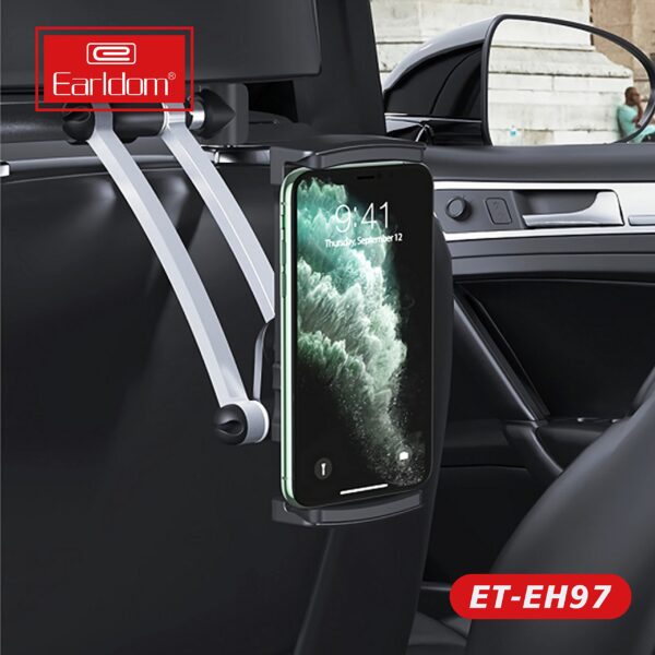 Earldom® Car universal holder for headrest 360 rotation Phone/Tablet- Black - Image 4