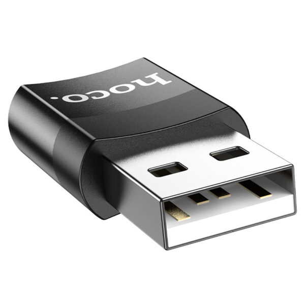 Hoco® USB to Type-C female adapter- Gray - Image 2