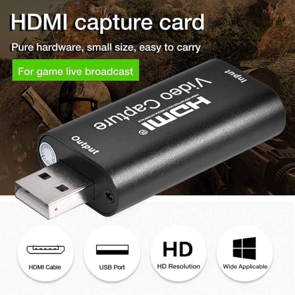 Hyclam® 4K/1080p-60hz HDMI Video Capture Card USB 2.0- Black - Image 8