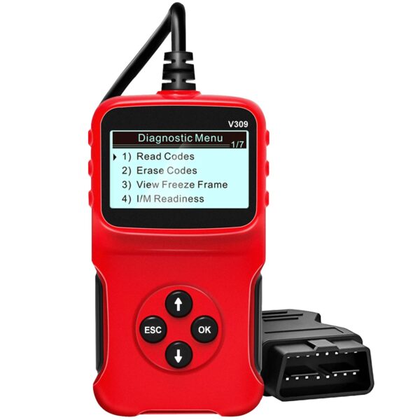 Ricokey® OBD2 Scanner Universal Wired Auto Engine Fault Code Reader CAN Diagnostic Scan Tool- Red