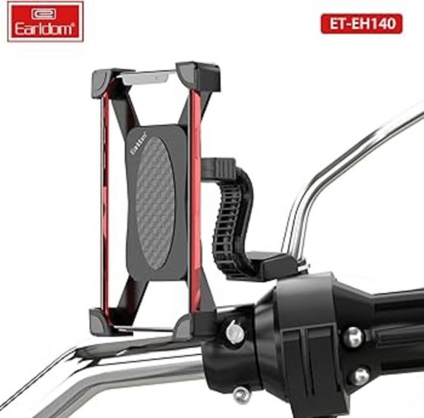 Earldom® EARLDOM 360 Angle Adjustable Cell Phone Holder Mount Scooter Bike Mobile Phone Holder For Bicycle Motorcycle