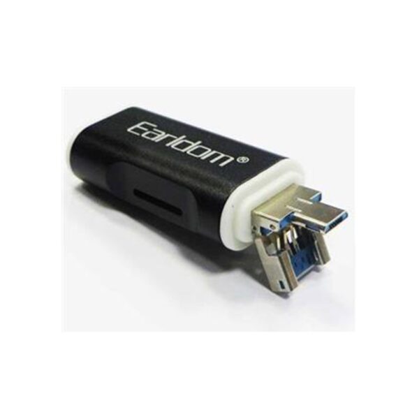 Earldom® OTG USB/Micro USB 2in1 USB/Card reader- Black