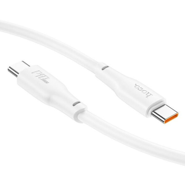 • Hoco® X93 Premium 240W 5A PD.3.1 Type-C to Type-C High Power Fast Charge Data Cable 1M- White