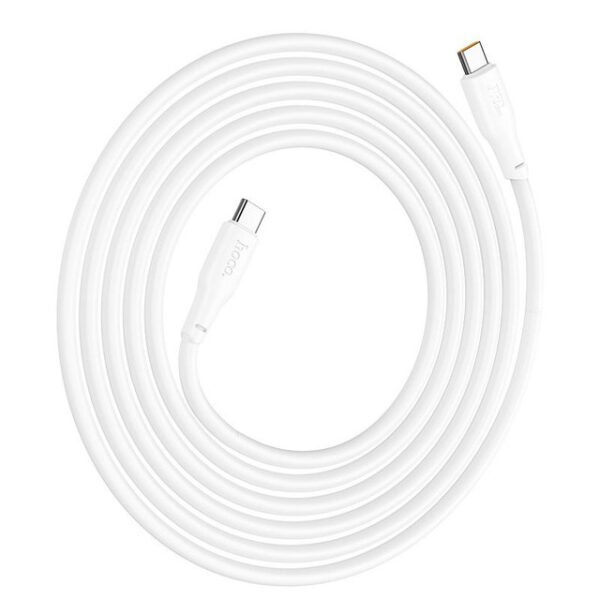 • Hoco® X93 Premium 240W 5A PD.3.1 Type-C to Type-C High Power Fast Charge Data Cable 1M- White - Image 2