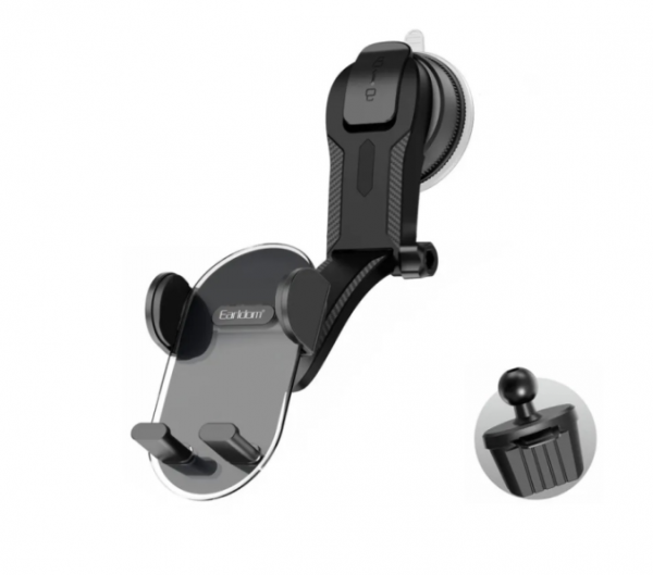 Earldom® 360* Rotation suction cup windshield car holder- Black