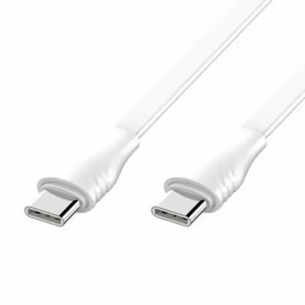 Ldnio® USB Type-C To USB Type-C PD Charge & Date Sync 65W Charging Flat Cable 1M- White - Image 2