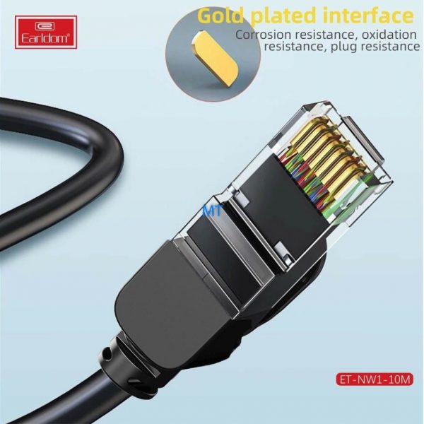 Earldom® Cat 8 High Performance High Speed LAN Network Cable 40 Gbps (5M)- Black - Image 2