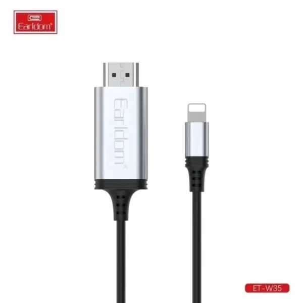 Earldom® 1440p 2K 60Hz Lightning to HDMI Premium Cable 2M- Gray