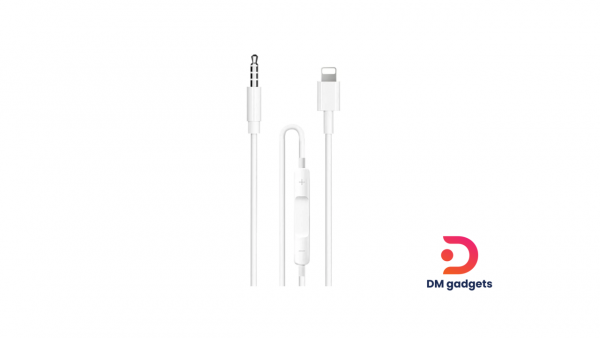 Earldom® Aux42 Lightning To Aux 3.5Mm Jack Cable 1MWhite