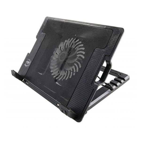 Agiler® 868 Cooling Pad Blue LED light Fan- Black