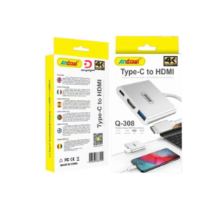 Andowl®Q-308 4K USB Type-C to HDMI and USB Adapter