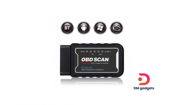 Kingbolen® OBDII V1.5 Bluetooth with PIC18F25K80 Chip For Android/Windows Diagnostic- Black