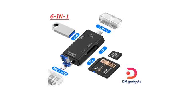 ATUD®-05  6 in 1 OTG Card Reader for type-C/Android or PC