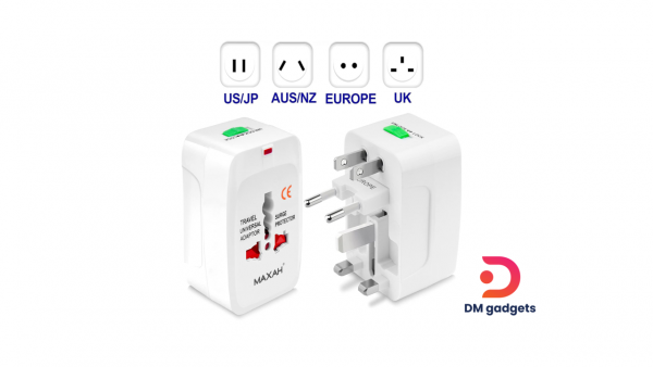 DM® All in One International Plug Adapter Port / Universal Travel Ac Adaptor AU US UK EU Converter Plug | Travel Adapter