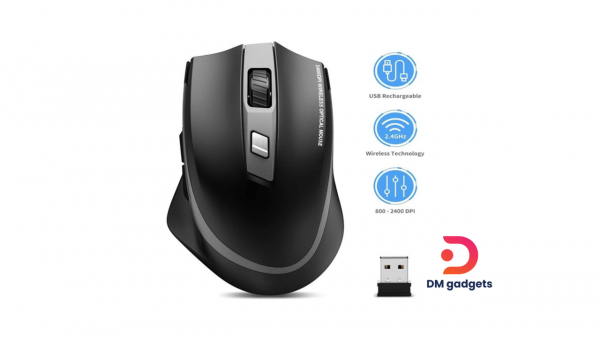 INDENA® G-530 Rechargeable 2.4GHz Wireless Optical Mouse-Grey