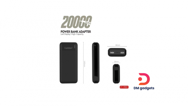 Earldom® ET-PB50 Power Bank 20000 mAh black - Image 2