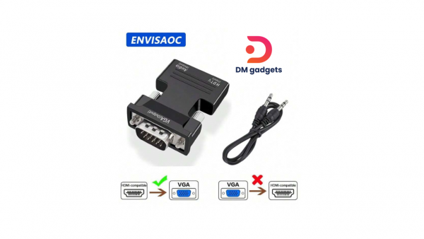 ENVISAOC®HDMI-Compatible To VGA Converter Adapter 1080P VGA Adapter 3.5MM Audio Jack