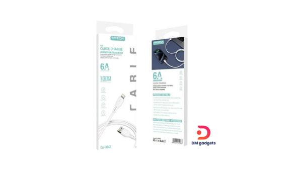 Treqa Ios Cable Treqa®CA-8642 Data Cable 1M 6A USB to lightning – Fast Charging Cable ...