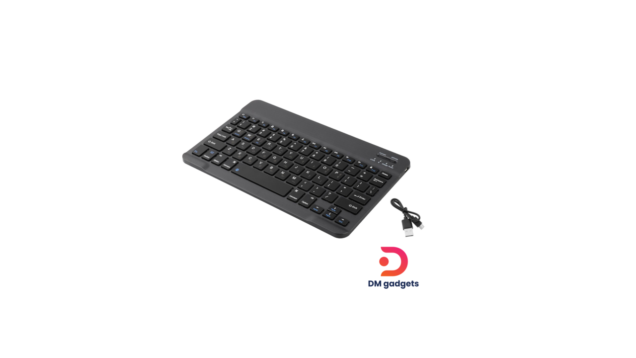 Earldom®KB6 78-Keys Rechargeable Wireless Keyboard for Laptops-Tablets-Mobile Phones-Black