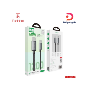 Earldom® Type C to Type C, 60W, nylon, (length 1.2 meters) black