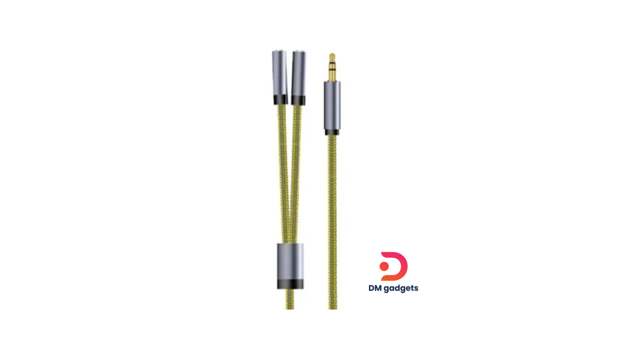 Andowl®Q-YP12 Audio Cable 3.5mm 3.5mm Male Double Female - Audio Cable - Silver
