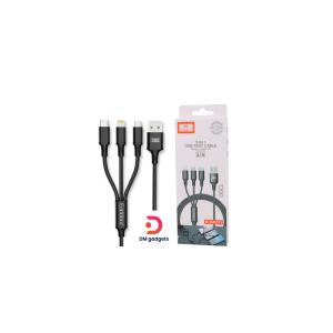 Earldom®EC-IMC015 3 in1 USB to (USB-C USB-Micro Lightning) Cable-Black