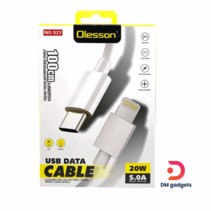 Olesson®NO.S23 Quick Charging Data Cable 20W 1m 5.0A - USB C to Lighting Cable-White