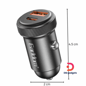 Earldom®ES-CC41 30W USB-A&USB-C Dual-Port Fast Car Charger-Black