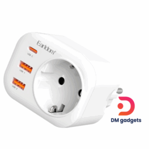 Earldom® SC18 Universal travel adapter 4000W- charger, 2xUSB, 1xType-C-EU PLUG-White