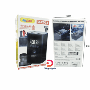 Andowl®Q-XD33 Portable Car Battery Starter with Air Compressor 12000mAh–Inflatable Starter Machine