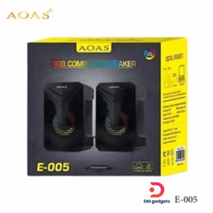AOAS®E-005 RGB USB 2.0 Computer Speaker -Black