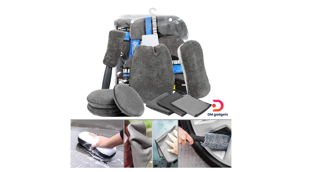 ProUser®Car Cleaning Kit 9 pcs - Grey
