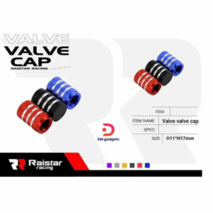 Raistar®Racing Tire Valve 4xCaps-set-R-Z17108-4U-140525 -Black-Silver