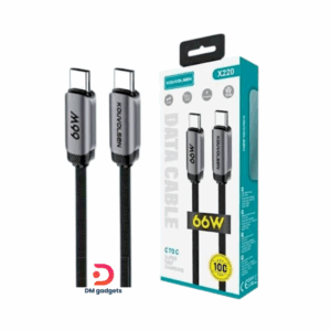 Kouvolsen®X220 Type-C to Type-C 66W 1m Fast Charge Data Cable - Black