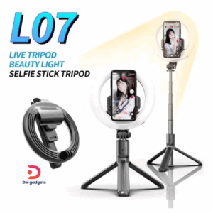 L07®Bluetooth 4.2 Selfie Stick/Stand with Led Light - Black