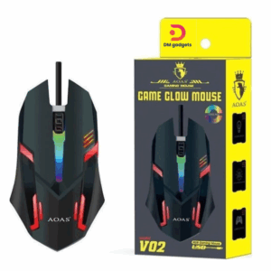 AOAS®V02 Wired USB 1200DPI RGB Gaming Mouse-Black