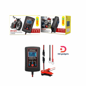 Andowl®Q-CD1202 6V 12V lead battery charger– Intelligent Pulse Repair Charger-Black