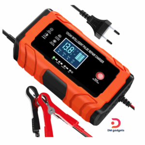 XJB®122410-2 12V/24V-10A Car Battery Charger – Intelligent Pulse Repair Charger-Black