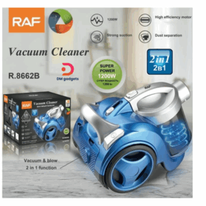 RAF®R.8662B Electric Vacuum Cleaner 1200W with 3lt Bin Silver-Blue